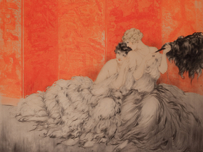 Louis Icart - Two Elegant Women | Луи Икар