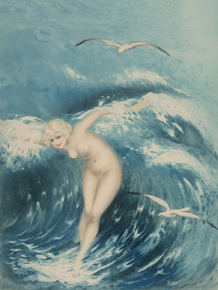 Louis Icart - Venus in the Waves, 1931 | Луи Икар