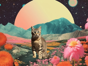 Сюрреализм - Кот в поле