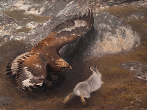 Bruno Liljefors - Eagle and Hare | Бруно Лильефорс