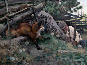 Bruno Liljefors - Hunter and Fox | Бруно Лильефорс