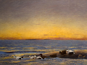 Bruno Liljefors - Morning Mood by the Sea | Бруно Лильефорс