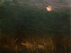 Bruno Liljefors - Nocturnal Mood with Wild Ducks | Бруно Лильефорс