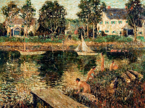 Bruno Liljefors - Swimming Hole | Бруно Лильефорс