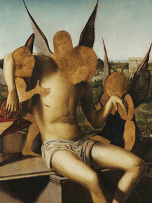 Antonello da Messina - Dead Christ supported by three Angels | Антонелло да Мессины
