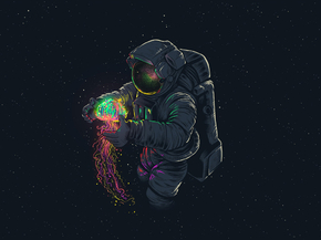 Космонавт с медузой