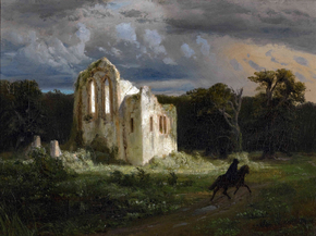 Arnold Bocklin | Арнольд Бёклин - Руины в лунном свете