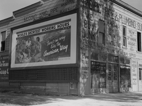 Dorothea Lange | Доротея Ланж - Рекламный щит на шоссе 99 США в Калифорнии