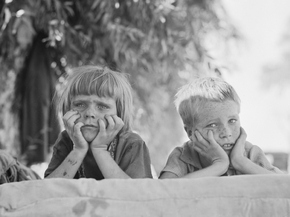 Dorothea Lange | Доротея Ланж - Дети беженцев из Оклахомы