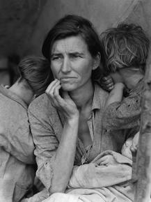 Dorothea Lange | Доротея Ланж - Нищие сборщики гороха в Калифорнии