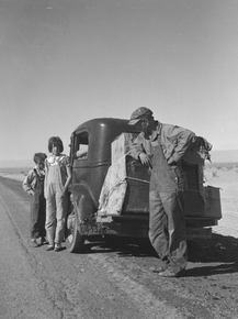Dorothea Lange | Доротея Ланж - Издольщик из Оклахомы и его семья въезжают в Калифорнию