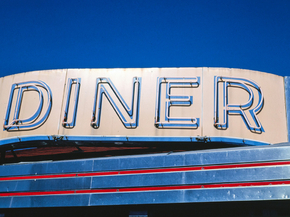 John Margolies | Джон Марголис - Вывеска Red Robin Diner, Джонсон-Сити
