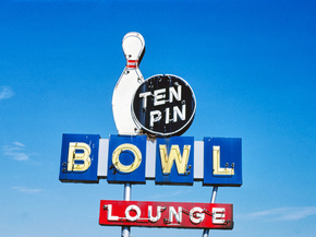 John Margolies | Джон Марголис - Знак Ten Pin Bowl, шоссе 127, Карлайл
