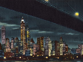 New York skyline at night