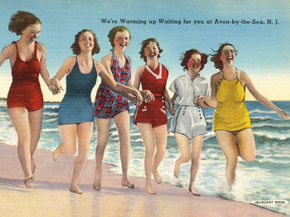 Women by the beach