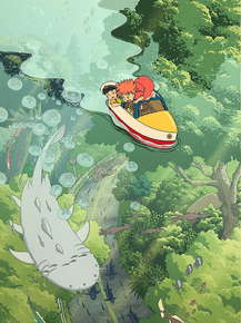 Studio Ghibli | Студия Гибли (Коллекция постеров) - Рыбка Поньо на утёсе