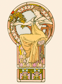 Mucha Alphonse - Seated Woman | Альфонс Муха