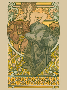 Mucha Alphonse - Woman with Bearskin | Альфонс Муха Mucha Alphonse - Woman with Bearskin | Альфонс Муха