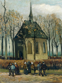 Van Gogh - Congregation Leaving the Reformed Church in Nuenen, 1884 | Ван Гог