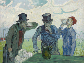 Van Gogh - Пьяницы, по работе Домье, 1890 | Ван Гог