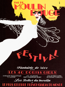 Rene Gruau - Bal du Moulin Rouge, 1970 | Рене Грюо