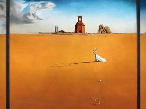 Salvador Dali | Сальвадор Дали - Пейзаж с девушкой со скакалкой