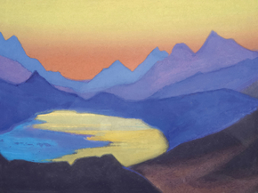 Roerich Nicholas | Рерих Николай - Горное озеро на закате