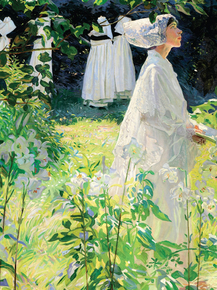 William John Leech - A Convent Garden