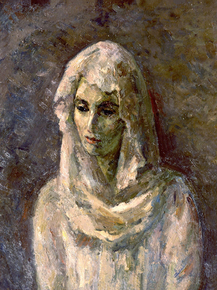 Роберт Фальк - В белой Шали (Портрет А. Щекин-Кротовой), 1947 Роберт Фальк - В белой Шали (Портрет А. Щекин-Кротовой), 1947