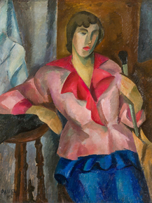 Роберт Фальк - Портрет женщины в розовом, 1914 Роберт Фальк - Портрет женщины в розовом, 1914