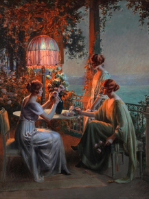 Delphin Enjolras - Eegantes sur la terasse au clair de lune | Дельфен Анжольра Delphin Enjolras - Eegantes sur la terasse au clair de lune | Дельфен Анжольра