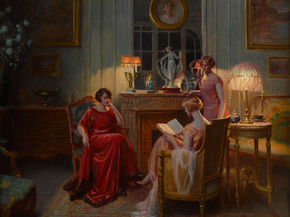 Delphin Enjolras - In the reading room | Дельфен Анжольра