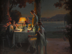 Delphin Enjolras - Jeunes femmes au bord du lac | Дельфен Анжольра