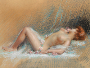 Delphin Enjolras - Nu couche | Дельфен Анжольра