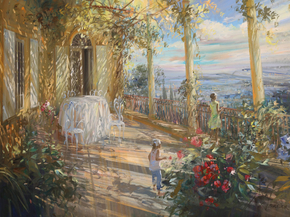 Laurent Parcelier - La terrasse ombragee | Лоран Парселье