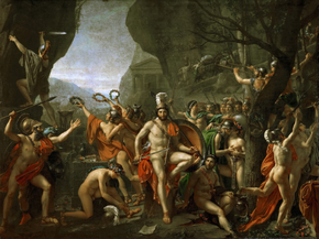 Jacques-Louis David | Жак Луи Давид - Леонид при Фермопилах
