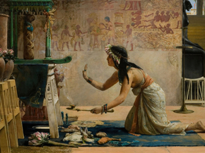 John Reinhard | Джон Вегелин - Похороны египетской кошки, 1886