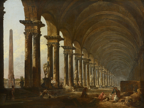 Hubert Robert - La Colonnade | Юбер Робер