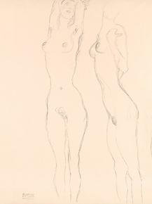 Gustav Klimt - Two Nudes, the Left One with Raised Arms | Густав Климт