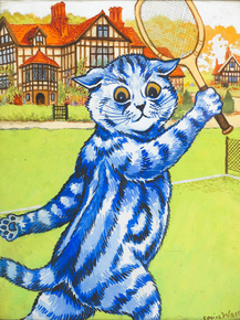 Louis William Wain - A tennis game at Napsbury | Луис Уильям Уэйн
