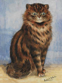Louis William Wain - An Alert Tabby | Луис Уильям Уэйн