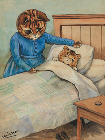 Louis William Wain - Bedtime | Луис Уильям Уэйн