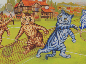 Louis William Wain - Cats at Tennis | Луис Уильям Уэйн