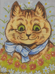 Louis William Wain - Happy flower cat | Луис Уильям Уэйн