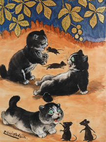 Louis William Wain - Kittens and mice's playtime | Луис Уильям Уэйн