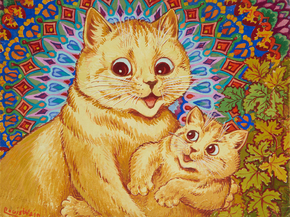 Louis William Wain - Mother with kitten | Луис Уильям Уэйн
