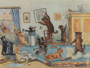 Louis William Wain - Spring Cleaning | Луис Уильям Уэйн