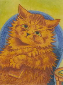 Louis William Wain - Thoughtful orange cat | Луис Уильям Уэйн
