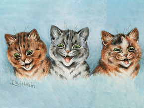Louis William Wain - Three's a crowd | Луис Уильям Уэйн