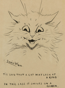 Louis William Wain - Tis said that a cat may look at a King | Луис Уильям Уэйн